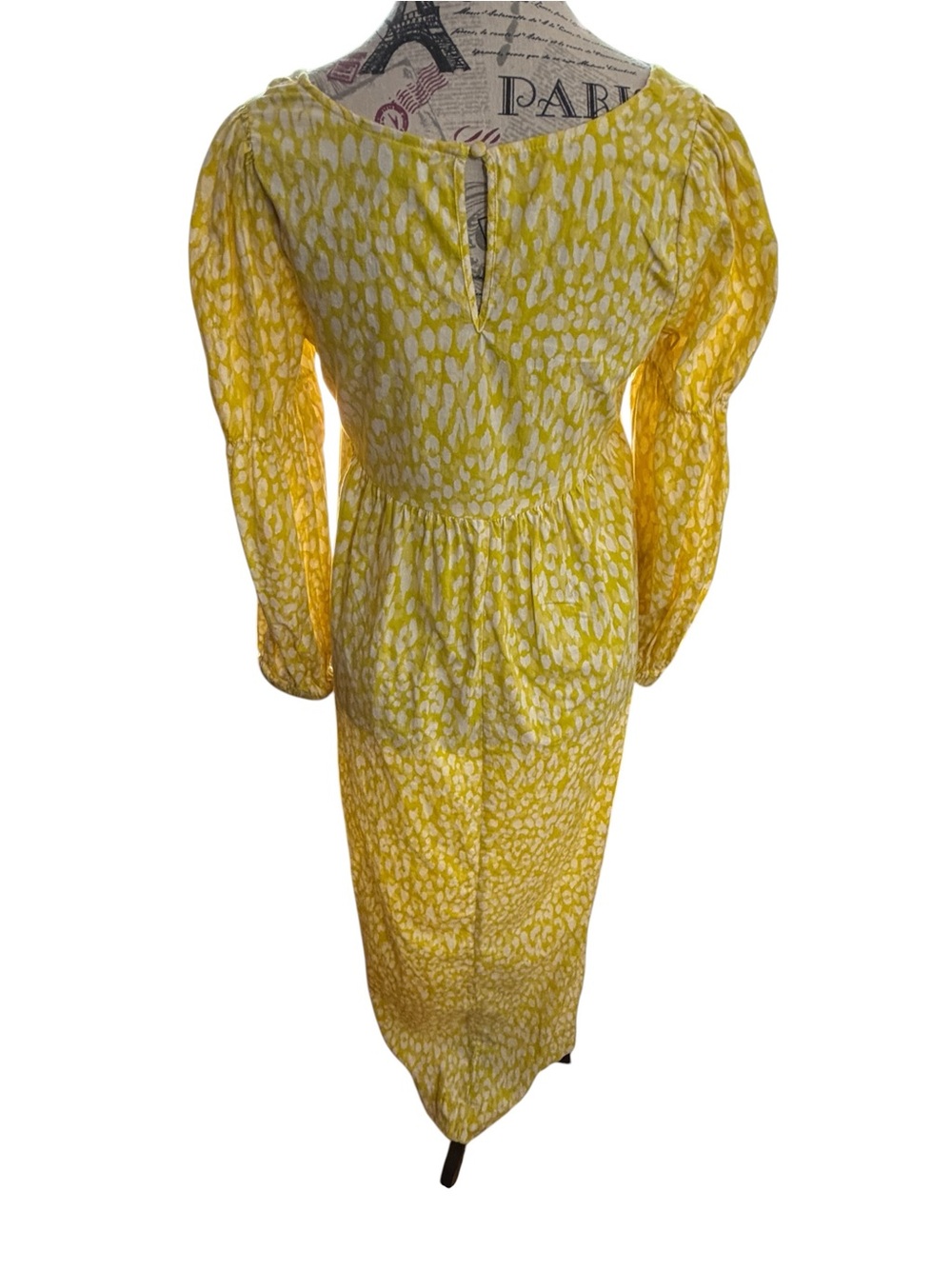 Who What Wear Yellow Square-Neck Puff-Sleeve Maxi Dress - Picture 4 of 8